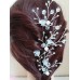 Булчинска украса за коса с кристали Сваровски в цвят бяло - 3 дизайнерски фуркети модел Lilly of the Valley by Rosie
